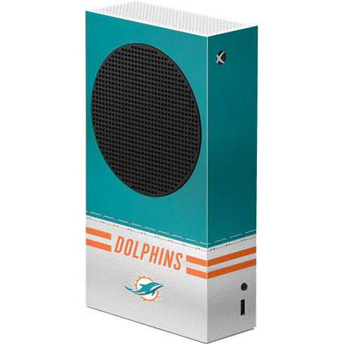 NFL Miami Dolphins White Striped Xbox Series S Console Skin